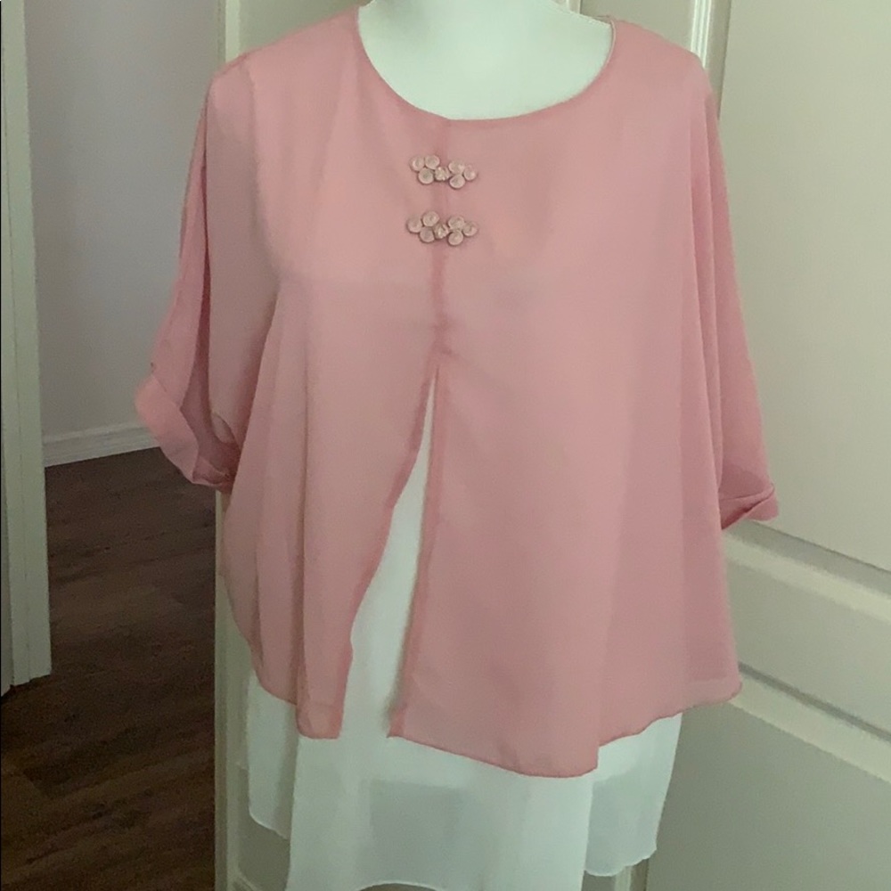 Tian Shun Double Sheer Top- Size Xl